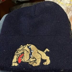 Bulldog Embroidered Navy Beanie’s Hat